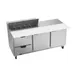 Beverage Air SPED72HC-10C-2 72" Three Section Sandwich/Salad Prep Table w/ 2 Drawers & 2 Doors, 10 Pans 1 image