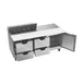 Beverage Air SPED72HC-10C-4 72" Three Section Sandwich/Salad Prep Table w/ 4 Drawers & 1 Door, 10 Pans 3 image