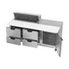 Beverage Air SPED72HC-10C-4 72" Three Section Sandwich/Salad Prep Table w/ 4 Drawers & 1 Door, 10 Pans 4 image