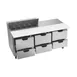 Beverage Air SPED72HC-10C-6 72" Three Section Sandwich/Salad Prep Table w/ 6 Drawers, 10 Pans 3 image