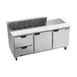 Beverage Air SPED72HC-12-2 72" Sandwich/Salad Prep Table w/ 2 Drawers & 2 Doors, 12 Pans 1 image