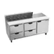 Beverage Air SPED72HC-12-4 72" Sandwich/Salad Prep Table w/ 4 Drawers & 1 Door, 12 Pans 1 image