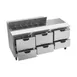 Beverage Air SPED72HC-12-6 72" Three Section Sandwich/Salad Prep Table w/ 6 Drawers, 12 Pans 3 image