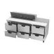 Beverage Air SPED72HC-12-6 72" Three Section Sandwich/Salad Prep Table w/ 6 Drawers, 12 Pans 4 image
