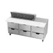 Beverage Air SPED72HC-12C-6 72" Three Section Sandwich/Salad Prep Table w/ 6 Drawers, 12 Pans 2 image