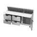 Beverage Air SPED72HC-18C-4 72" Sandwich/Salad Prep Table w/ 4 Drawers & 1 Door, 18 Pans 4 image