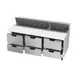 Beverage Air SPED72HC-18C-6 72" Three Section Sandwich/Salad Prep Table w/ 6 Drawers, 18 Pans 4 image