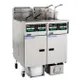 Pitco SSHLV14T-C/FD Split Pot Floor Model Gas Fryer w/ (2) 17 lbs Frypots, Filter Drawer System 1 image