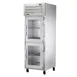 True STA1R-2HG-HC 27" 1-Section Reach-In Refrigerator w/ 2 Glass Half Doors, Top Mounted, Aluminum Interior-Stainless Floor 1 image