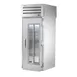 True STA1RRT-1G-1S-HC 35" 1-Section Roll-Thru Refrigerator w/ Front Glass & Rear Solid Door, Aluminum Interior-Stainless Floor 1 image