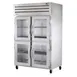 True STA2H-4HG 2-Section Heated Holding Cabinet, Glass Half Doors with Locks, 6 Chrome Shelves, Stainless Steel Front 1 image