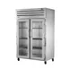 True STA2R-2G-HC 52" 2-Section Reach-in Refrigerator w/ 2 Glass Doors, Top Mount, Aluminum Interior-Stainless Floor 1 image