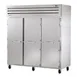 True STA3R-3S 77" 3-Section Reach-In Refrigerator w/ 3 Solid Doors, Top Mount, Aluminum Interior-Stainless Floor 1 image