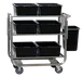 Steril-Sil BUS-303 Heavy Duty Stainless Steel 3-Shelf Utility / Bus Cart - 22" x 39" x 37"  1 image