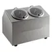 Steril-Sil CC-LTC-2SW Insulated Condiment Dispenser, 2-Hole, Stainless Steel, Silver 1 image