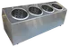 Steril-Sil CC-LTC-4BR 4-Hole Insulated Countertop Condiment Dispenser / Bottle Rail 1 image