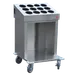 Steril-Sil CRT24-12RP Stainless Steel Tray & Silverware Cart w/ 12 Plastic Silverware Cylinders 1 image