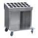 Steril-Sil CRT36-18RP Stainless Steel Tray & Silverware Cart w/ 18 Plastic Silverware Cylinders 1 image
