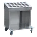 Steril-Sil CRT36-18SS Tray & Silverware Cart w/ 18 Stainless Steel Silverware Cylinders 1 image