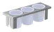 Steril-Sil E1-BS3OE-PC-WHITE 1/2-Size Drop-In Silverware Basket, 3-Compartment, Stainless Steel 1 image