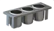 Steril-Sil E1-BS3OE-SC-750 1/2-Size Drop-In Silverware Basket, 3 Compartment, Stainless Steel 1 image