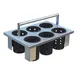 Steril-Sil E1-BS6OE-RP 6-Compartment Drop-In Silverware Basket, Stainless Steel, Full-Size 1 image