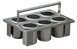 Steril-Sil E1-BS6OE-SC-750 Container Basket, Holds Six SC‑750 30‑Oz Containers, Steel, Made in USA 1 image