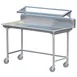 Steril-Sil E1-STE-4H Mobile Single-Sided Dishtable Sorting Table w/ Overshelf, 3" Rolled Edge 1 image