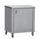 Steril-Sil ENC24-FLAT 24" Stainless Steel Enclosed Mobile Counter w/ Flat Work Top 1 image