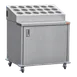 Steril-Sil ENC36-18SS Stainless Steel Silverware Cart w/ 18 Stainless Steel Silverware Cylinders 1 image