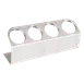 Steril-Sil HKS-4 Cantilever Silverware Dispenser, 4-Hole, 304 Stainless Steel, Countertop/Wall-Mount 1 image
