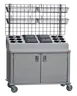 Steril-Sil KIT-ENC48-453 Mobile Kiosk for Packaged Goods and Flatware/Plasticware and Napkins 1 image