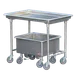 Steril-Sil LSS-44-BN Mobile Dishtable Sorting Station w/ Soak Sink, 3" Rolled Edges, 304 Steel 1 image