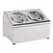 Steril-Sil LTC-2SW Condiment Dispenser, 2-Hole Non-Insulated, Stainless Steel Silver, 2 Compartments 1 image