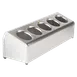 Steril-Sil LTC-5 Countertop Silverware Dispenser, 5-Hole In-Line, Stainless Steel, NSF, Made in USA 1 image