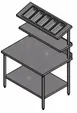 Steril-Sil STRS-42 Starter station with Double Overshelf - 42"W x 30"D x 60"H 1 image