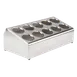 Steril-Sil TC-10 Countertop Silverware Dispenser, 10-Hole, 25" x 11-1/2" x 8-1/2", Stainless Steel 1 image