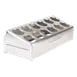 Steril-Sil TC-12 Silverware Dispenser, 12-Hole, 2-Compartment, 30" x 11.5" x 8.5", Stainless Steel 1 image