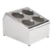 Steril-Sil TC-4 Countertop Silverware Dispenser, 4-Hole, 10" x 11-1/2" x 8-1/2", Stainless Steel, NSF 1 image