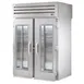 True STG2RRI-2G-HC 68" 2-Section Roll-In Refrigerator w/ 2 Glass Doors, Stainless Steel Front-Aluminum Sides 1 image
