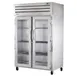 True STR2R-2G-HC 52" 2-Section Reach-In Refrigerator w/ 2 Glass Doors, Top Mount, Stainless Steel 1 image