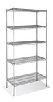 Steel Works SW1424C-5 Heavy Duty Wire Shelving Unit, 5-Tier, 14"X 24" 1 image