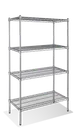 Steel Works SW1436C-4 Heavy Duty Wire Shelving Unit, 4-Tier, 14"X 36" 1 image