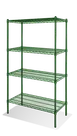 Steel Works SW2136G-4 Heavy Duty Wire Shelving Unit, 4-Tier, 21"X 36" 1 image
