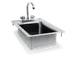 Steel Works SWDIS-1FB101405 Drop In Sink, 19" X 13" X 5"H 1 image