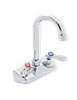 Steel Works SWFW-4-4GLL Faucet, Wall Mount, Gooseneck, 4" Center, 4" Spout 1 image