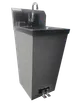 Steel Works SWHSF-14 15" Pedestal Mounted Hand Sink with Faucet,Foot Valves & Soap Dispenser - 18 g 1 image