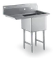 Steel Works SWS1C162012-18L-318 36.5" One Compartment Sink, 16"W x 20"L Bowl With Left-Hand Drainboards 1 image