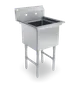 Steel Works SWS1C181812-318 23" One Compartment Sink, 18"W x 18"L Bowl Without Drainboards 1 image