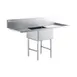 Steel Works SWS1C242414-24LR-316 72" One Compartment Sink, 24"W x 24"L Bowl With 2 Drainboards 1 image